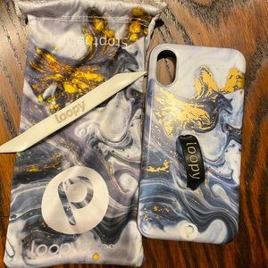 Loopy Case iPhone X / XS Onyx Metallic Marble
